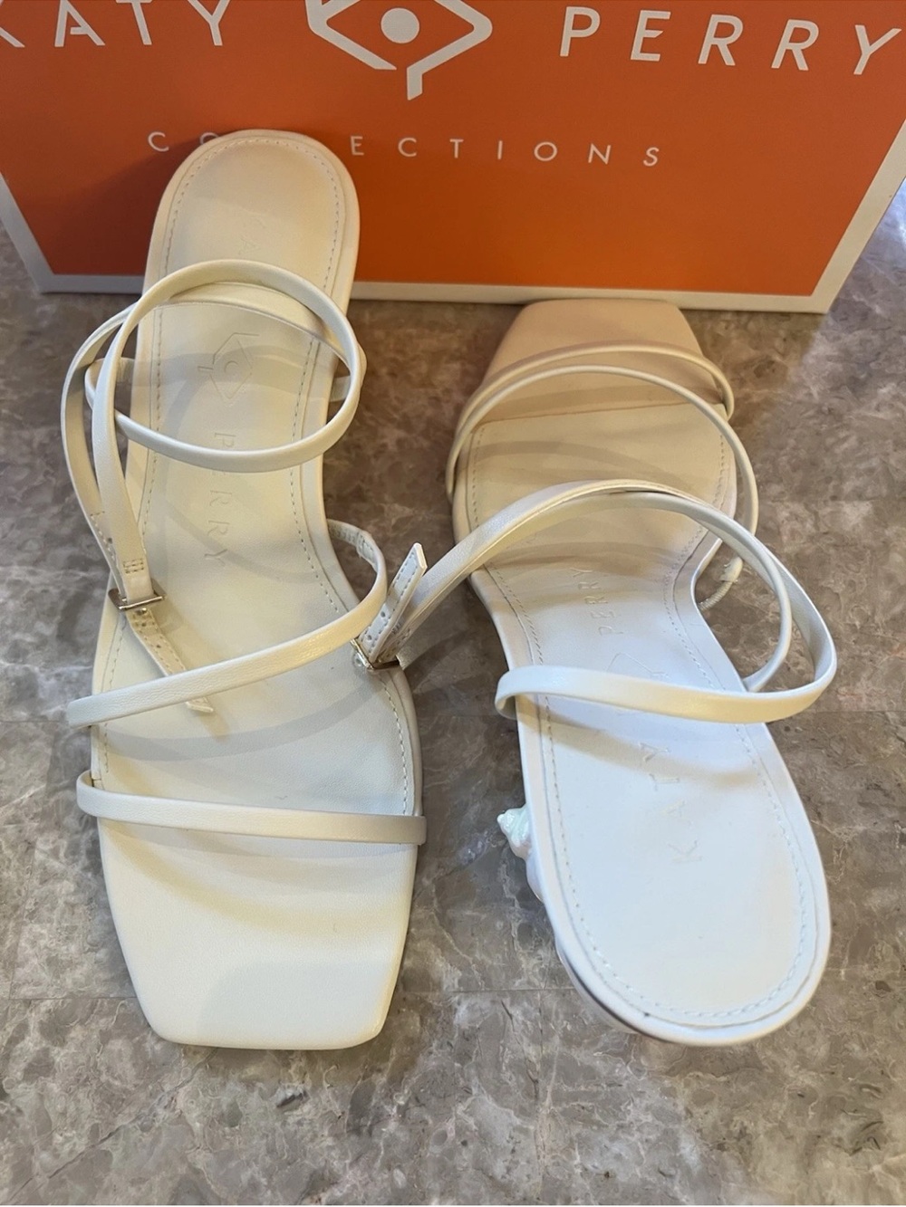 KATY PERRY MARITIME STRAPPY SANDAL CHALK NEW 8.5 - Picture 7 of 8